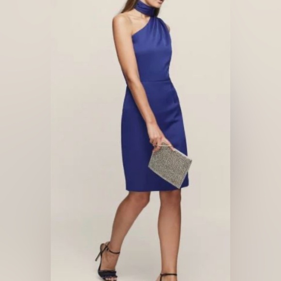 REISS Ennie Cocktail Dress - size 2 - ocean blue - Picture 2 of 9